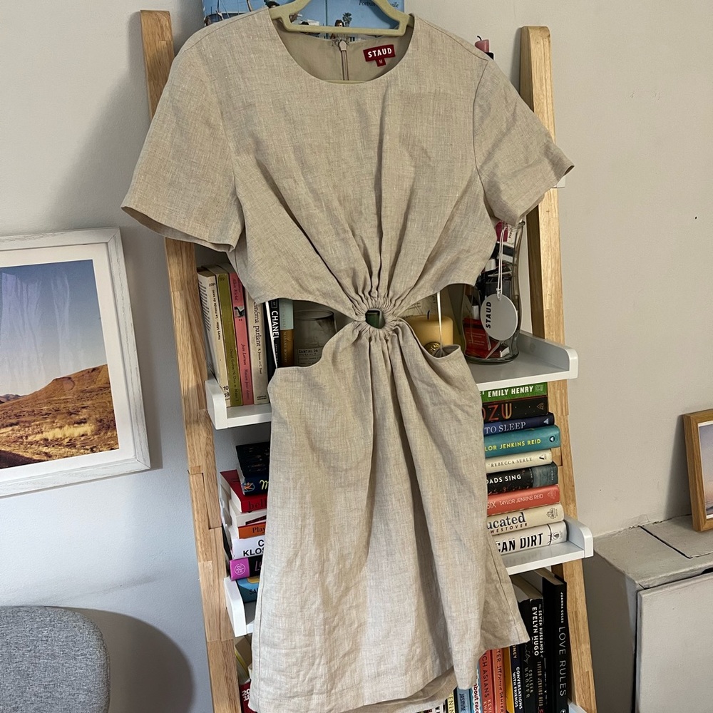 STAUD DRESS Epona Dress in Natural Linen